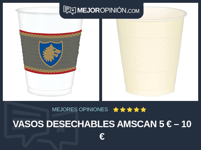 Vasos desechables Amscan 5 € – 10 €