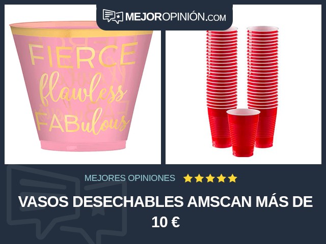 Vasos desechables Amscan Más de 10 €