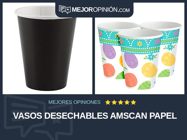 Vasos desechables Amscan Papel