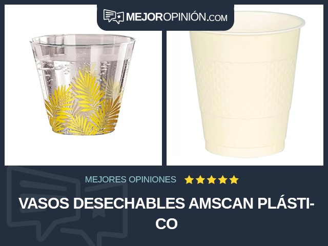 Vasos desechables Amscan Plástico