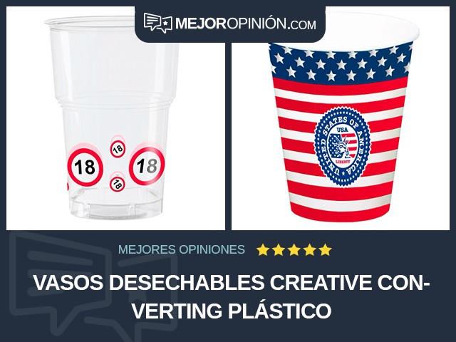 Vasos desechables Creative Converting Plástico