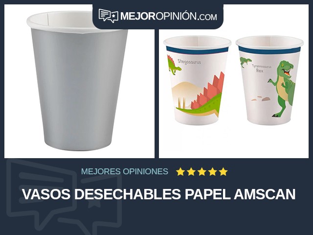 Vasos desechables Papel Amscan