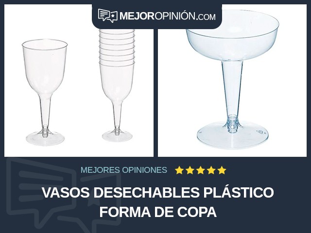 Vasos desechables Plástico Forma de copa