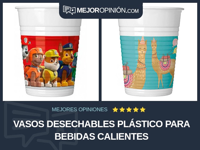 Vasos desechables Plástico Para bebidas calientes