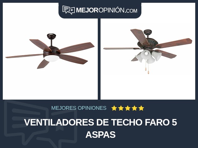 Ventiladores de techo Faro 5 aspas