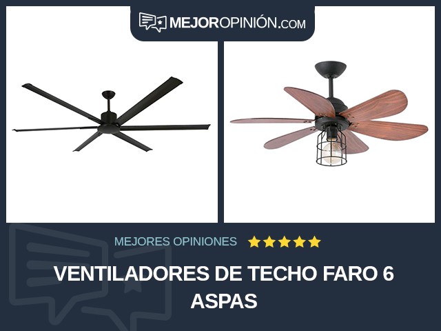 Ventiladores de techo Faro 6 aspas