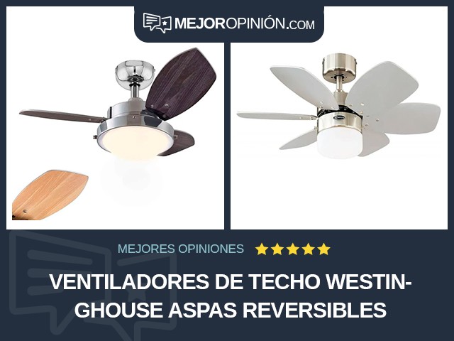 Ventiladores de techo Westinghouse Aspas reversibles