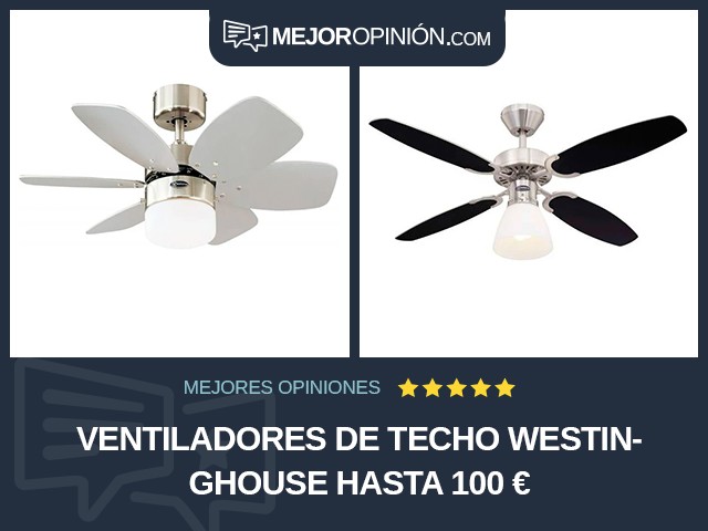 Ventiladores de techo Westinghouse Hasta 100 €