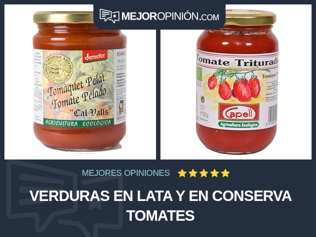 Verduras en lata y en conserva Tomates