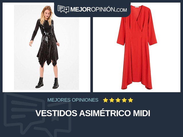 Vestidos Asimétrico Midi