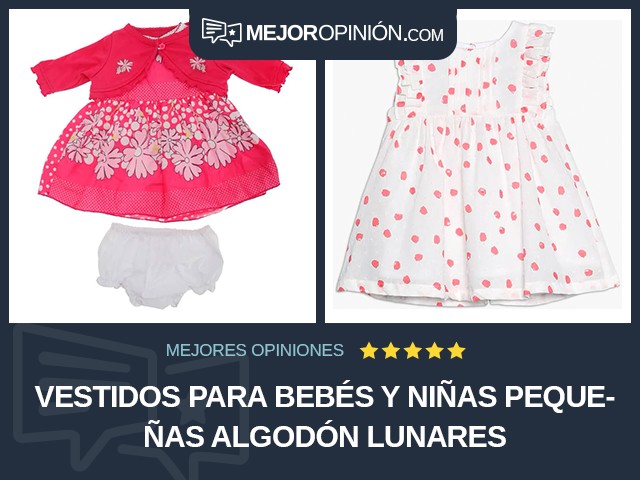 Vestidos para bebés y niñas pequeñas Algodón Lunares