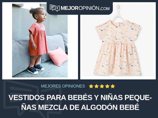 Vestidos para bebés y niñas pequeñas Mezcla de algodón Bebé