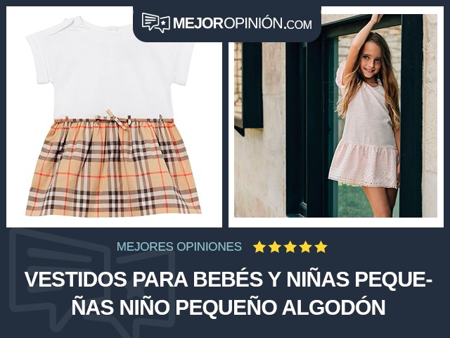 Vestidos para bebés y niñas pequeñas Niño pequeño Algodón