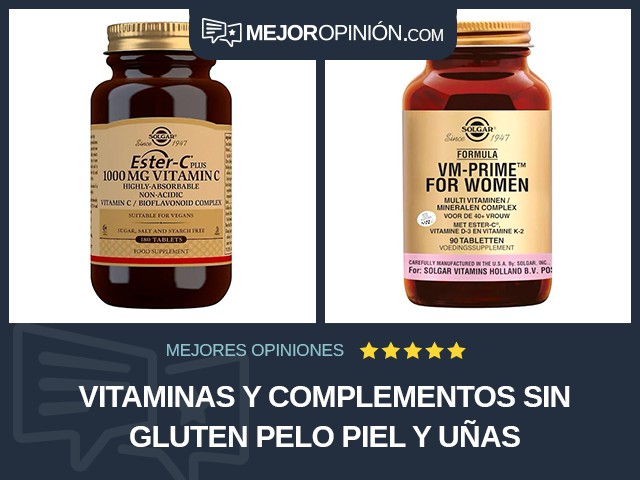 Vitaminas y complementos Sin gluten Pelo piel y uñas