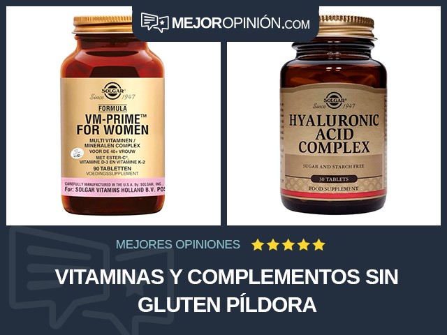 Vitaminas y complementos Sin gluten Píldora