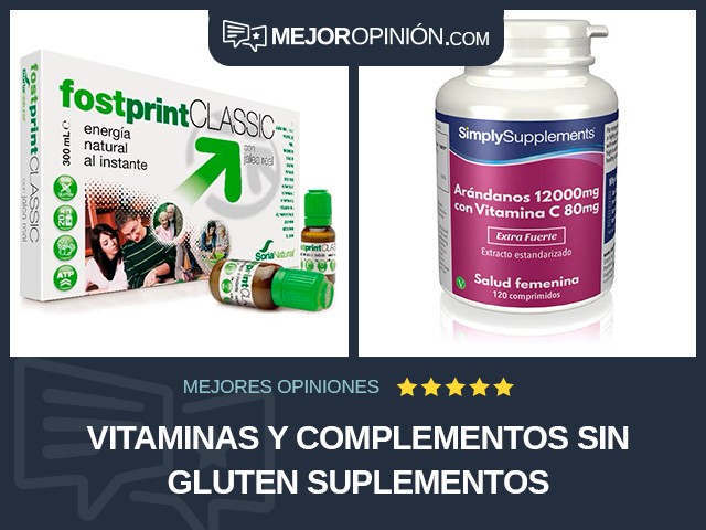 Vitaminas y complementos Sin gluten Suplementos