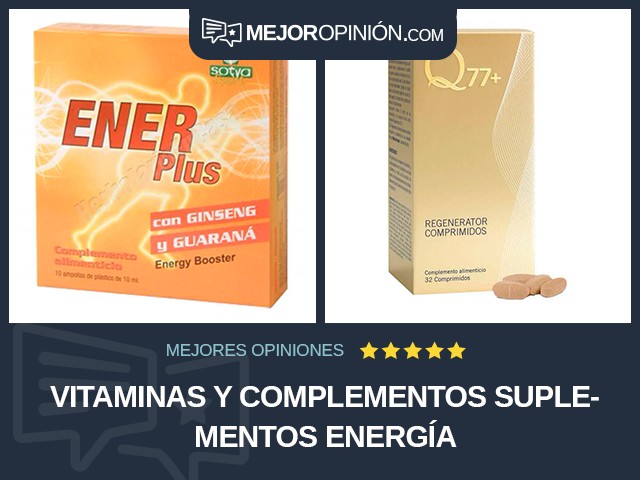 Vitaminas y complementos Suplementos Energía