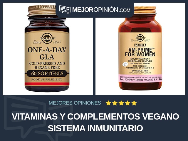 Vitaminas y complementos Vegano Sistema inmunitario